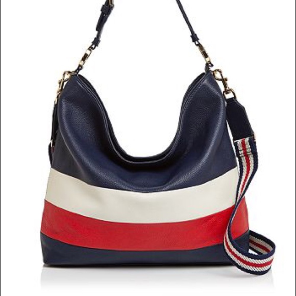 Tory Burch Duet striped hobo